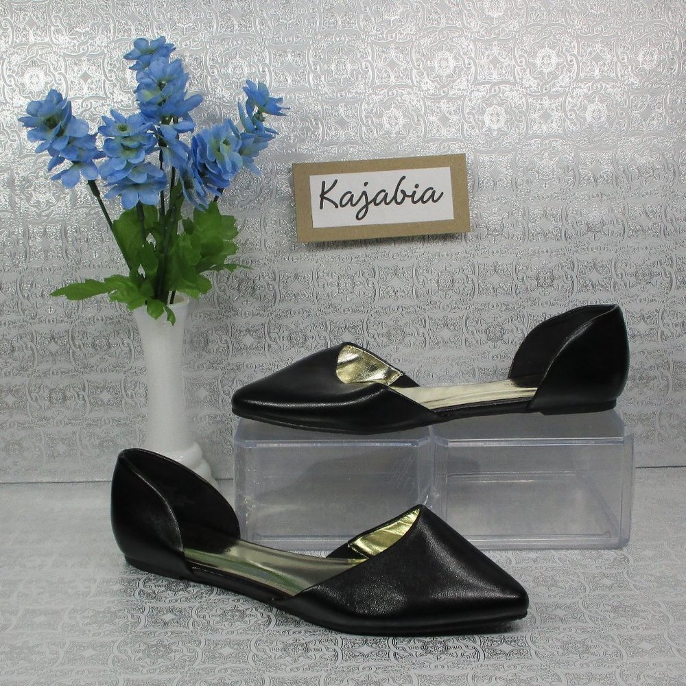 MARBELLA Black D’orsey Flats Size 7W